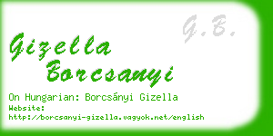 gizella borcsanyi business card